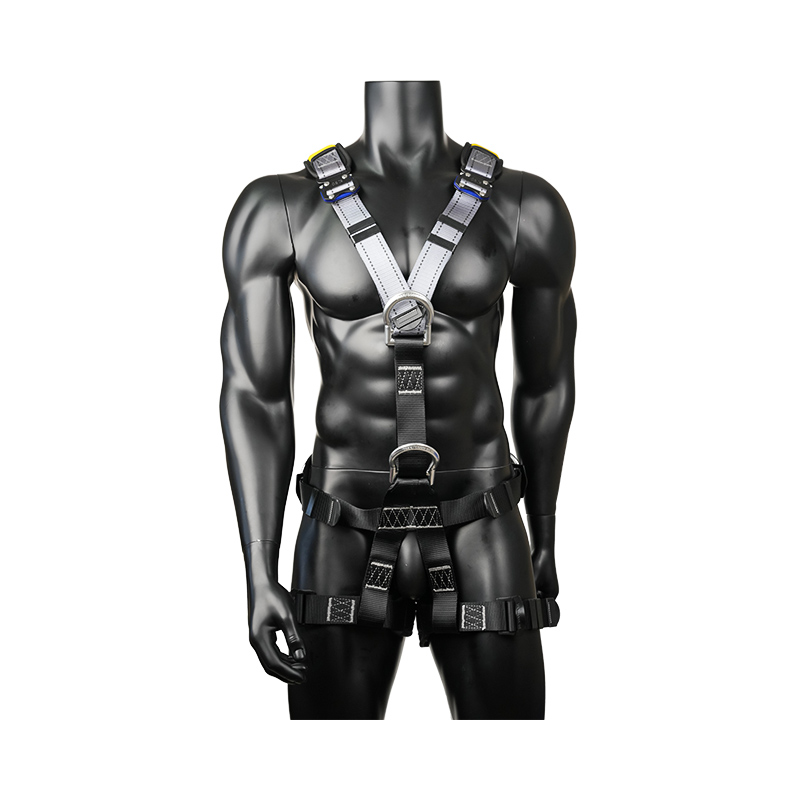 KA14-1 Penjački pojas s 5 aluminijskih D prstenova, 2 kopče za brzo otpuštanje EN361