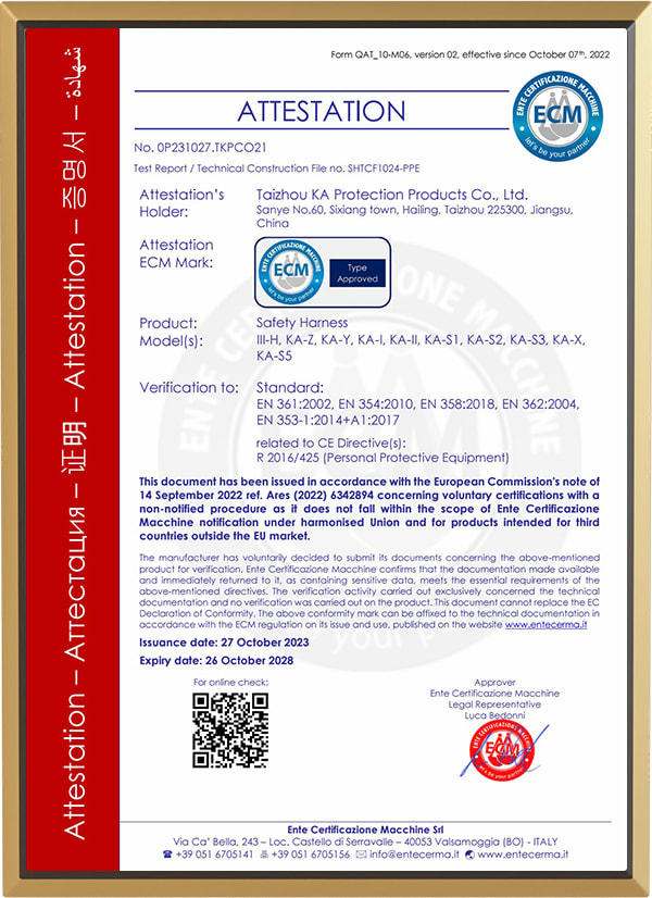 Atest za sigurnosni pojas